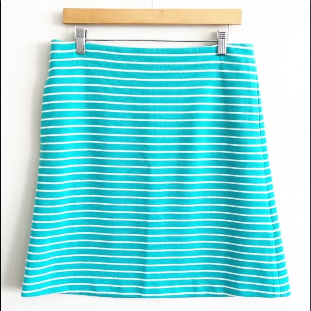Aqua and white striped skirt. Worn once